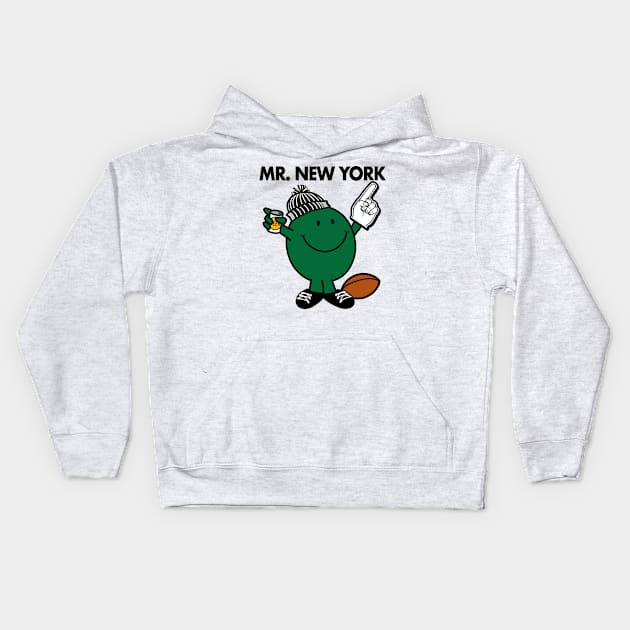 Mr. New York Kids Hoodie by unsportsmanlikeconductco